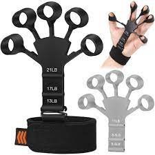 Finger Gripper, 6 Resistant Finger Exerciser, Patients Hand Recovery Physical Tools, Guitar Finger Strengthener, Silicone Gripster Grip, Finger Stretcher Hand Grip, Finger Sleeve for Guitar, Hand Therapy and Training Device