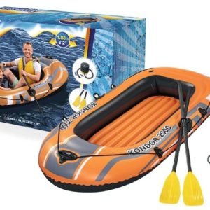 Cucuba BESTWAY 61062 Inflatable Boat Dinghy Hydro Force Kondor Inflatable Base 3 Air Chambers With Pump