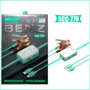 SOVO Benz SCC-770 High-Quality, Super Durable Clip Charger With Dual USB Output