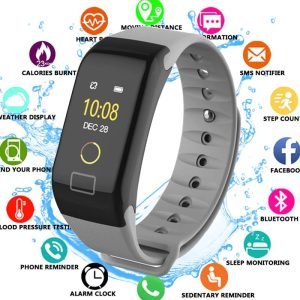 F1 Plus Smart Band Blood Pressure Monitor Waterproof Color Screen Sports Smart Bracelet