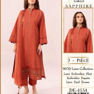 Luxury Embroidered Collection Best Quality Airjet Lawn (90/88) First copy