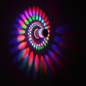 Led Wall Light Wall Lamp Spiral Effect With Controller 3W Color For Modern Decoration
