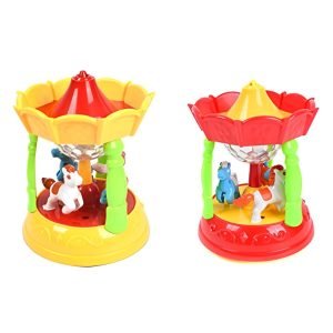 Battery-Operated Carousel Toy With 3D Lights And Musical Features