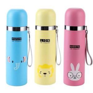 500ml Cartoon Vacuum Cup Portable Stainless Steel Insulation Water Bottle For Children