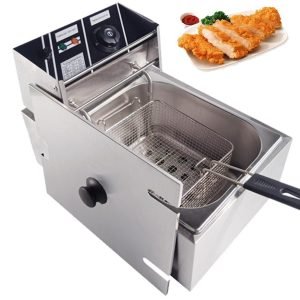 Single Electric Deep Fryer Stainless Steel French Fries Electric Frying Machine