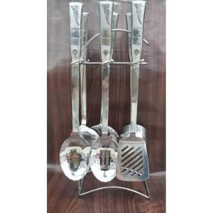 7pcs Stainless Steel Cutlery Set With Holder Stand High Quality