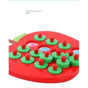 Apple Non-Toxic Wooden Learning Memory Chess Game For Kids