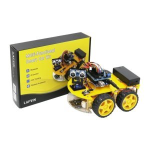 LAFVIN Multi-Function 4WD Robot Car Ultrasonic Module Robot Car Assembly Kit