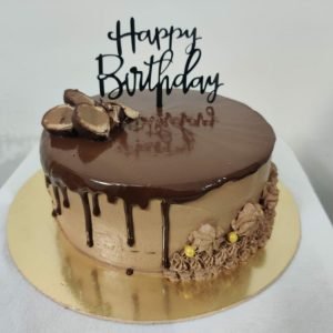 Decadent Delight: 3-Pound Chocolate Customized Cake"
