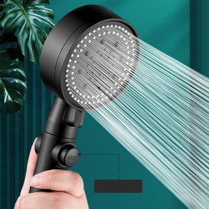 4 In 1 Multi-Functional High Pressure Shower Head With Wall Holder And 1.5m Hose