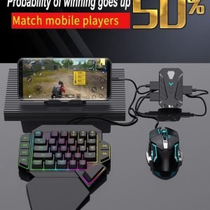 MIX Pro PUBG Controller Gaming Converter Android/IOS Mouse & Keyboard Combo Pack For FPS Mobile Games