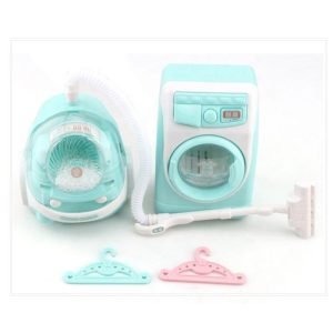 Mini Simulation Light Electric Washing Machine Basket And Vacuum Cleaner Pretend Play Toy
