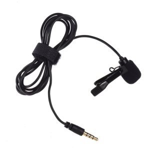 Lavalier Microphone Omni-Directional Clip-On Mic With Cable