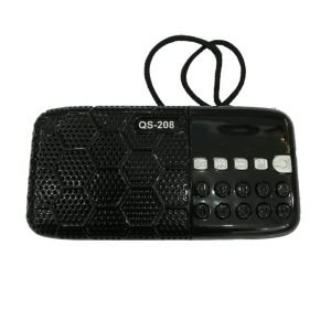 QS-208 Multi-Function Portable Player Bluetooth Speaker FM TF USB With Flash
