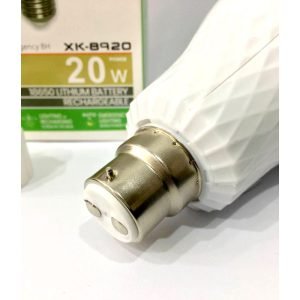 B22 Portable 20-Watt Rechargeable Two Battery LED Emergency Bulb