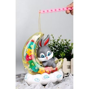 Transparent Gear Moon Rabbit with Music & Lights For Kids