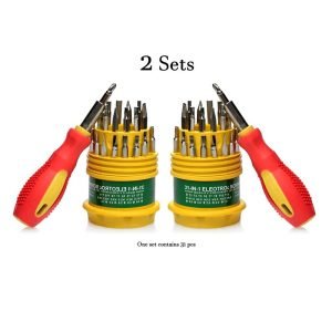 2-Pack 31 In 1 Multi-Functional Screwdriver Tool Kit for Mobiles and Small Products