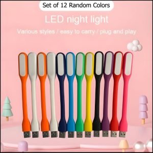 12Pcs Mini Portable USB LED Light Lamp For Power Bank Computer Notebook Laptop Reading