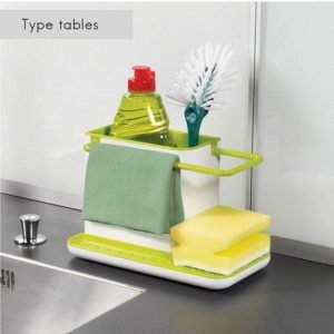 3 In 1 Sink Tidy Cleaning Caddy Bath Perfect Base Kitchen Brush Sponge Sink Draining Towel Rack