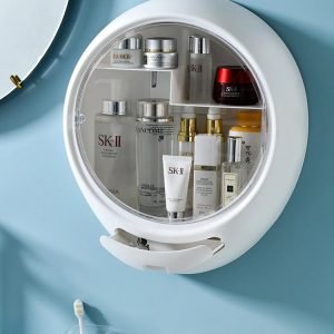 Wall Mounted Makeup Organizer Box Cosmetics Jewelry Nail Polish Medicine Storage Rack Case